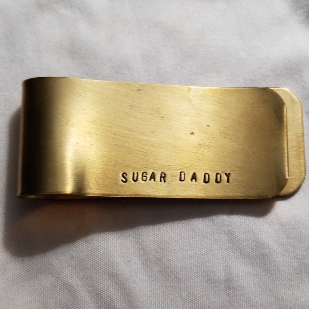 OCEANNE Metal Sugar Daddy Money Clip Wallet Gold